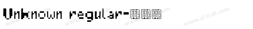 Unknown regular字体转换